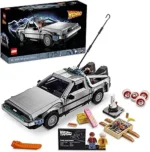 LEGO Icons Back to The Future Time Machine 10300, Model Car Building Kit Based on The Delorean from The Iconic Movie,
