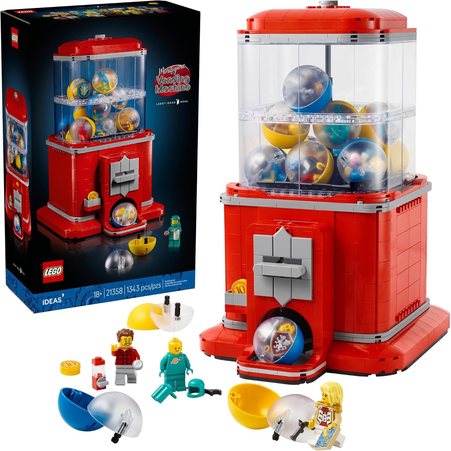 81zGwV5xTWL._AC_SL1500_ LEGO Ideas Minifigure Vending Machine Building Set for Adults - Image 1