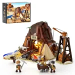 PANTASY GBC Gold Rush Mining Building Set, Wild West Gold Building, Motorized Ball Contraption Diorama with Gear System, Type-C Powered Interactive Brick Kit, Mechanical Collectible Model for Adults