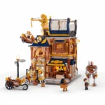 Steampunk Memory Magic Shop Lighting Building-Bricks Set, 2056 Pcs Modular Building from Chrono Custodians Collection Display Set for Adults and Steampunk Lovers