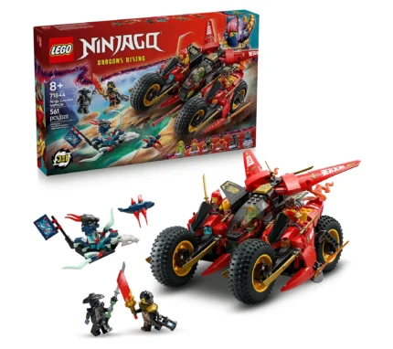 LEGO Ninjago Wolf Mask Shadow Dojo Building Toy - Pretend Play Ninja Figures & Playset - Toys for Boys & Girls,